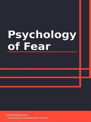 cover image of Psychology of Fear